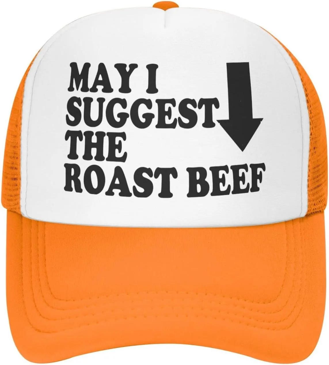 May I Suggest The Roast Beef Trucker Hat Funny Hats Men Women Adult Dirty Humor Vintage Snapback Baseball Cap
