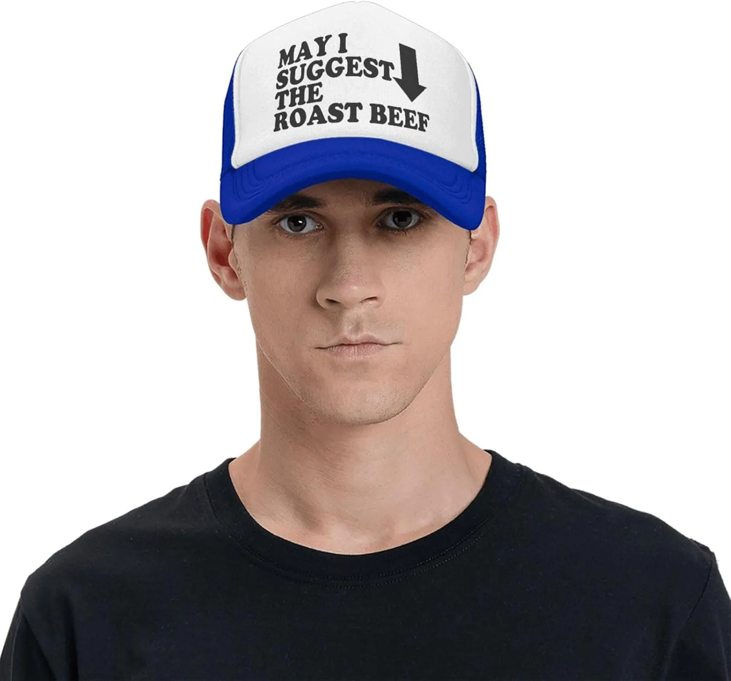 May I Suggest The Roast Beef Trucker Hat Funny Hats Men Women Adult Dirty Humor Vintage Snapback Baseball Cap