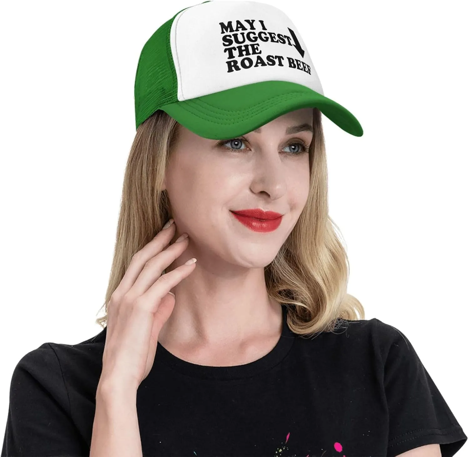May I Suggest The Roast Beef Trucker Hat Funny Hats Men Women Adult Dirty Humor Vintage Snapback Baseball Cap