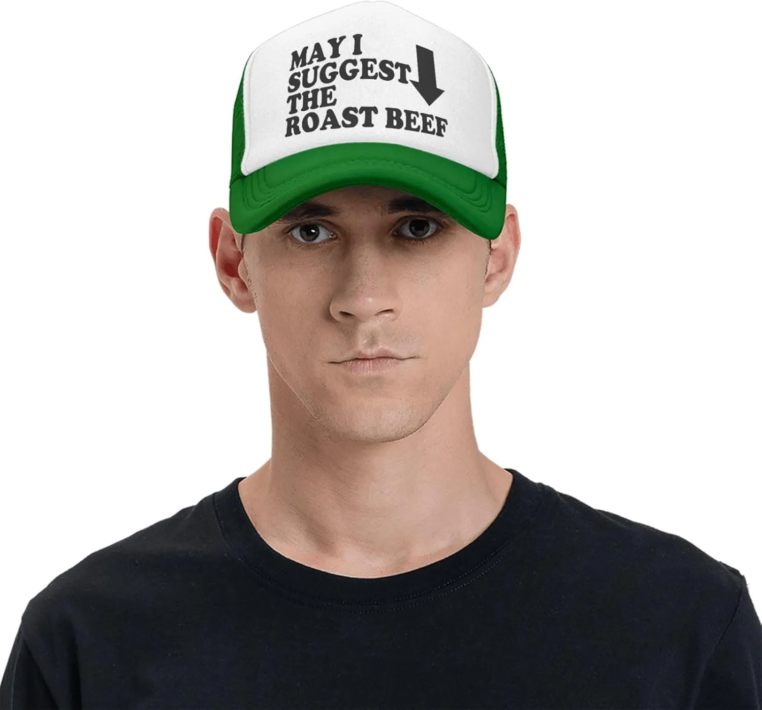 May I Suggest The Roast Beef Trucker Hat Funny Hats Men Women Adult Dirty Humor Vintage Snapback Baseball Cap