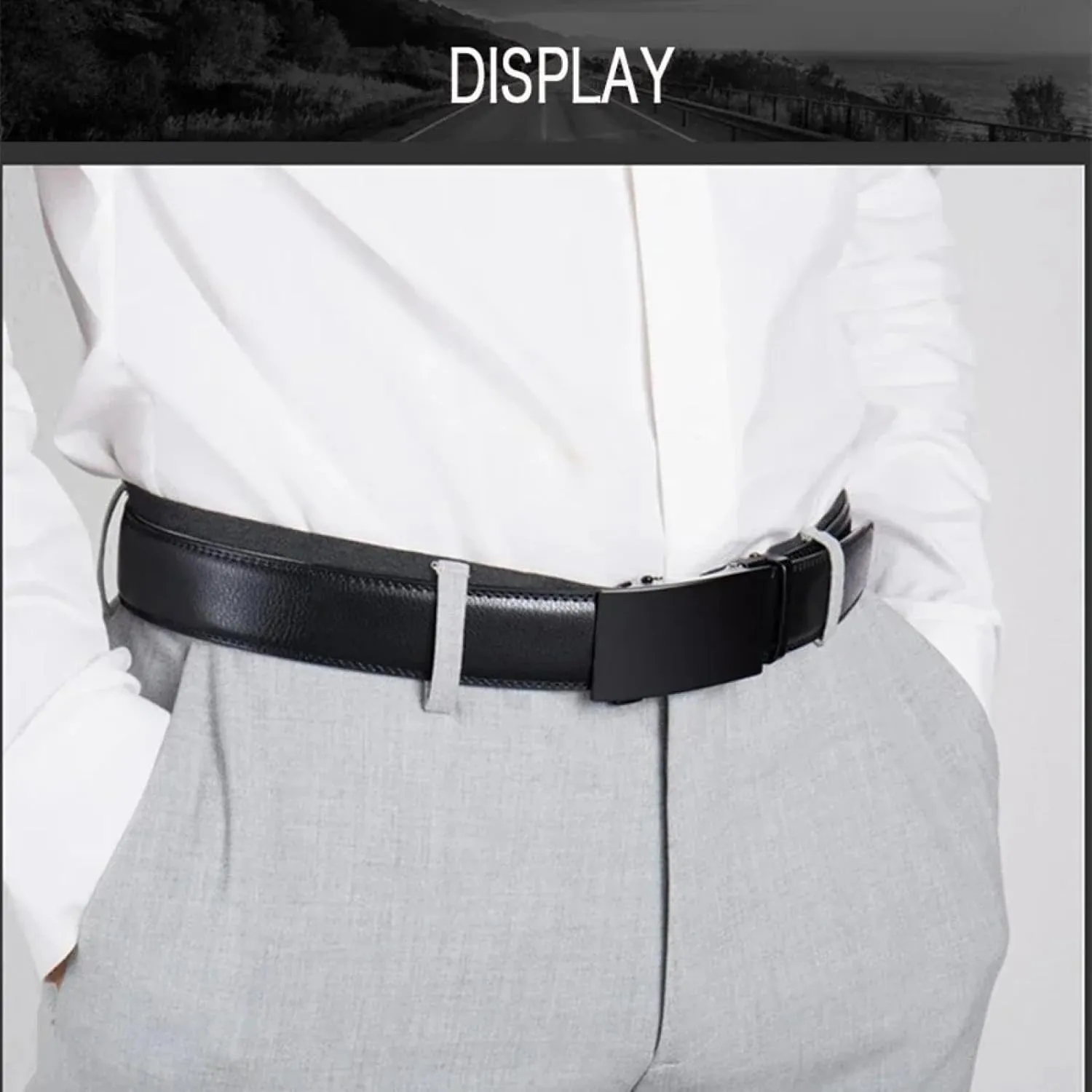 Men Genuine Leather Belt Automatic Buckle Strap Belts for Menmen's Belts Leather Belts Black Male Jeans Belts for Men