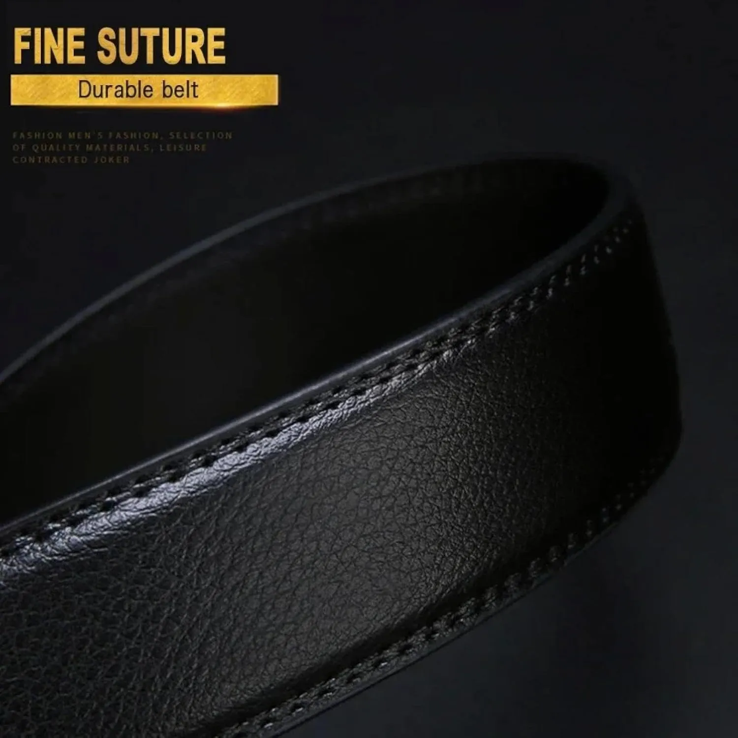 Men Genuine Leather Belt Automatic Buckle Strap Belts for Menmen's Belts Leather Belts Black Male Jeans Belts for Men