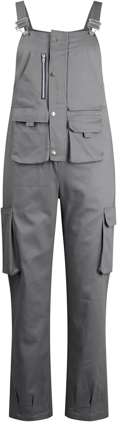 Men's Duck Bib Overalls Lightweight Coveralls for Men Workwear Adjustable Straps Work Jumpsuits with Tool Pockets