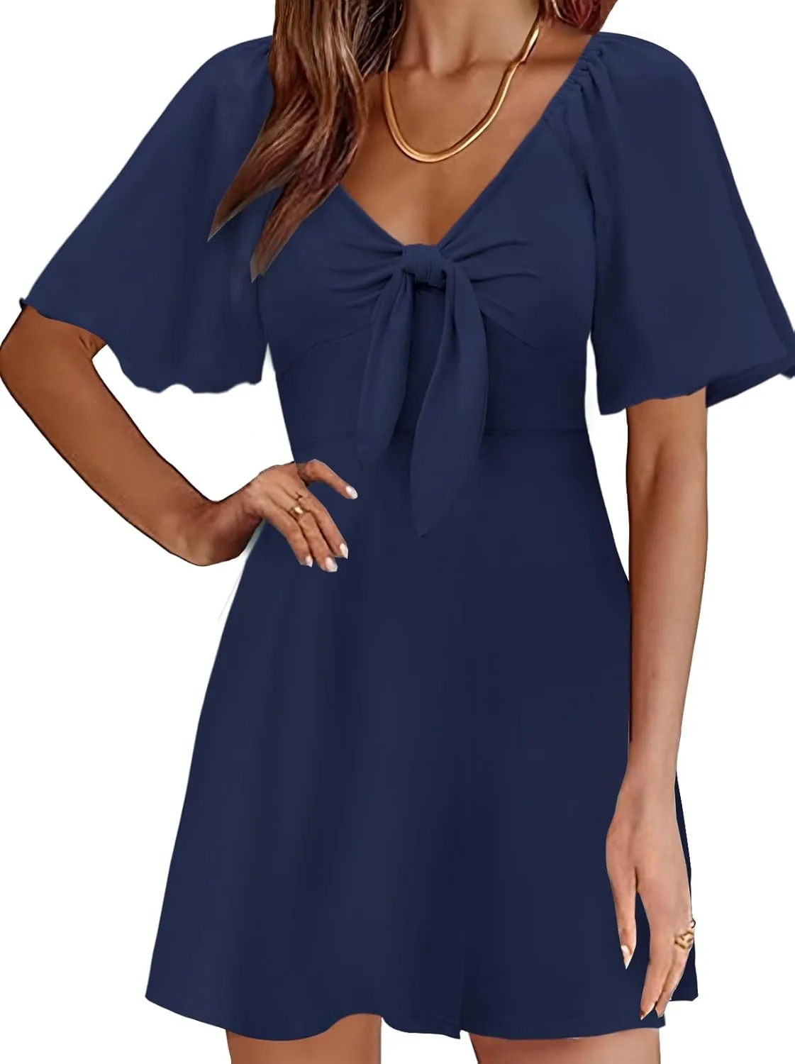 MixShe Summer Dresses for Women 2025 Elegant Classy V-Neck Dress S-XXL