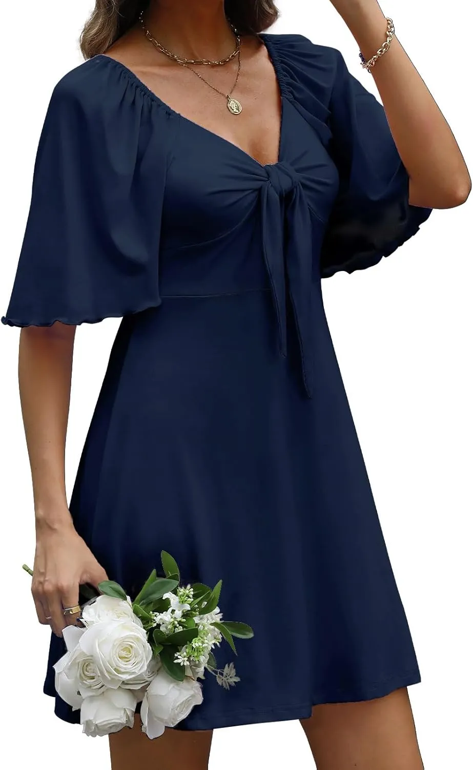MixShe Summer Dresses for Women 2025 Elegant Classy V-Neck Dress S-XXL