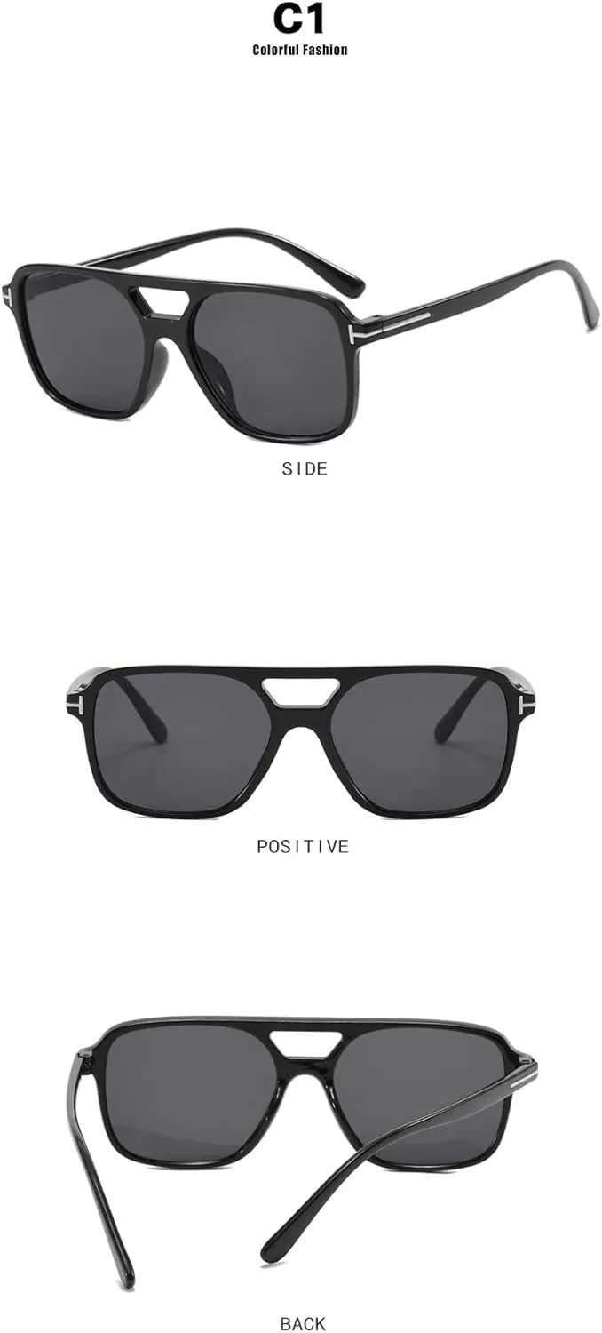 MOLERFO Retro Aviator Sunglasses for Women Men Polarized Tortoise Sunglasses Cheap Uv Sunglasses Trendy Wide Sunglasses