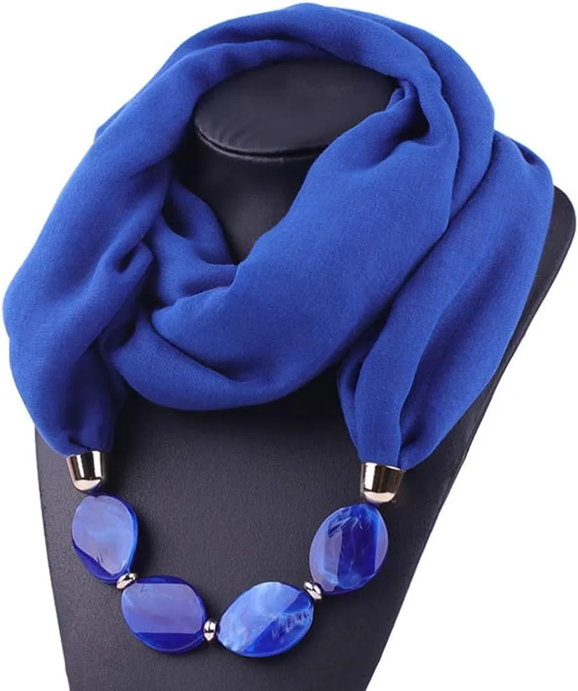 Oplxuo Vintage Ethnic Women's Scarf Cotton Linen Necklace Pendant Ethnic Style Soft Necklace Scarves Cotton Neck Fall Shawls