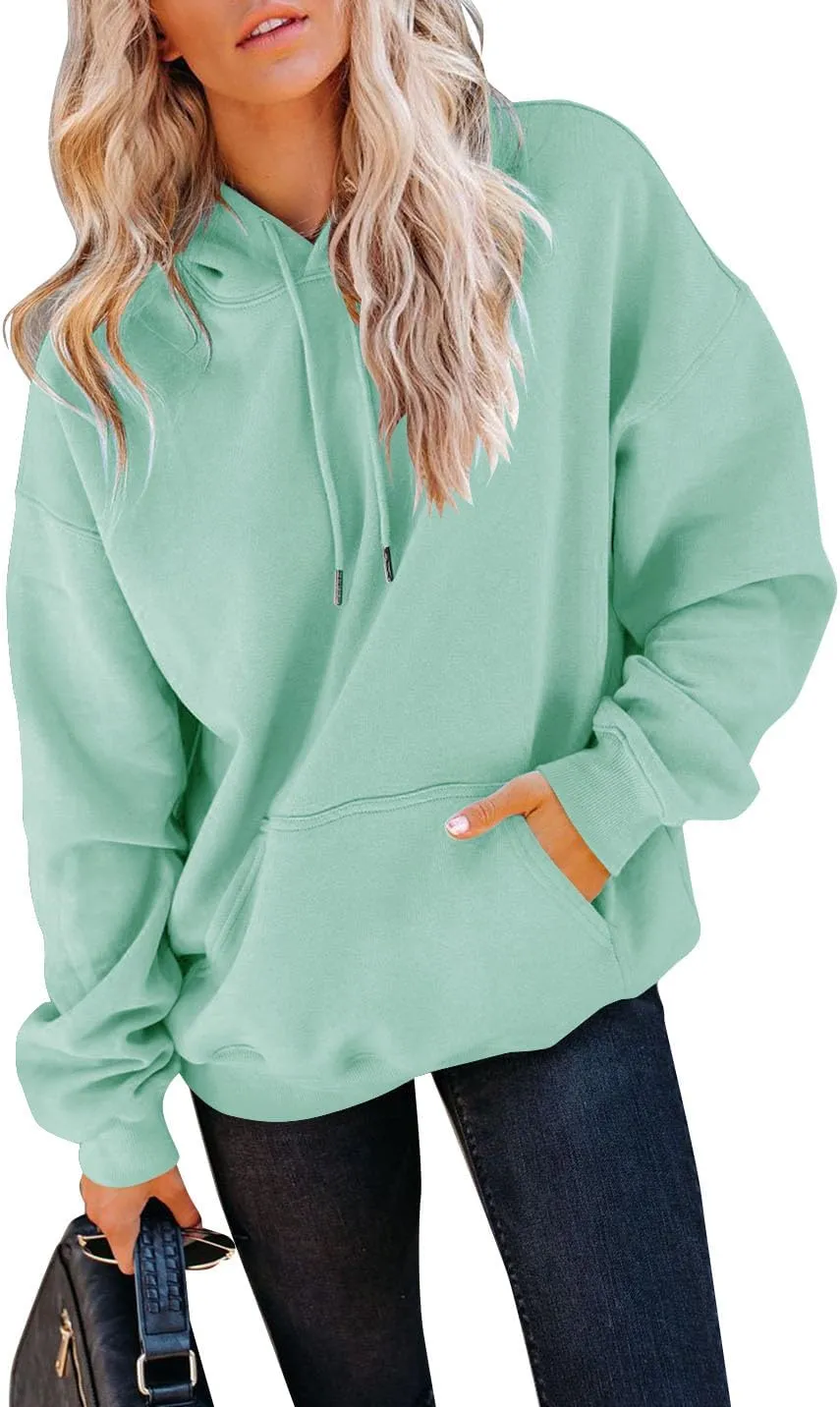 Orchidays Women's Casual Pocket Hoodies Long Sleeve Fashion Drawstring Pullover Tops