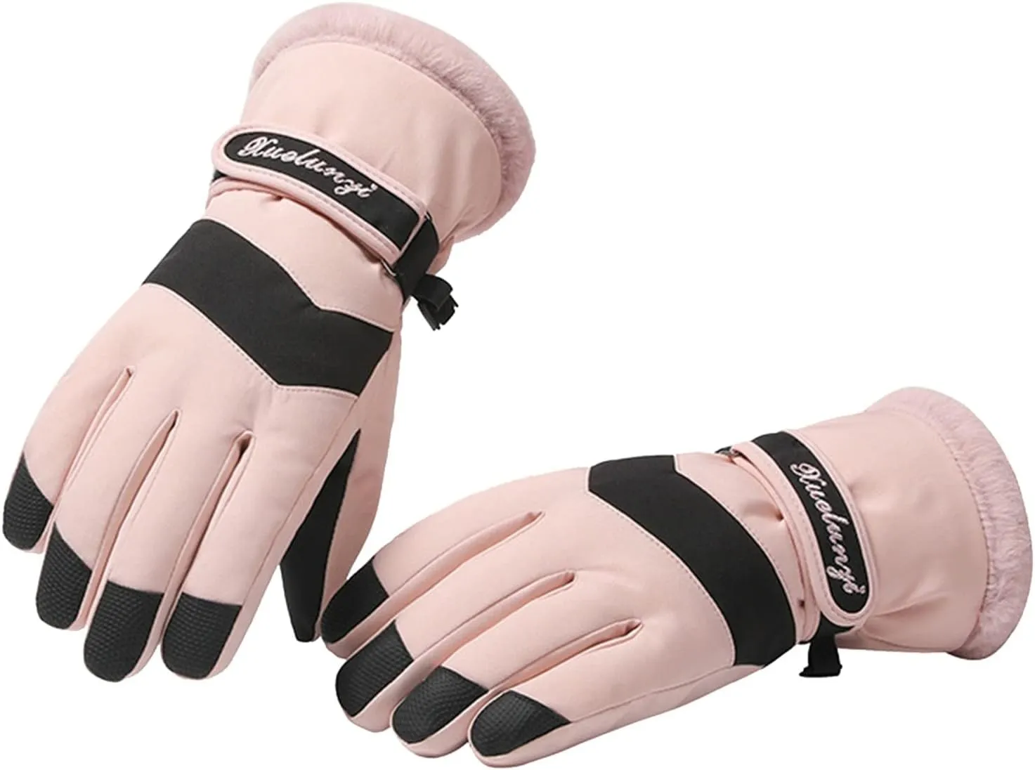 Padded Half-Finger Cycling Gloves Lightweight Gloves Soft Stretch Touchscreen Splash Snow Gloves Winter Gloves Women