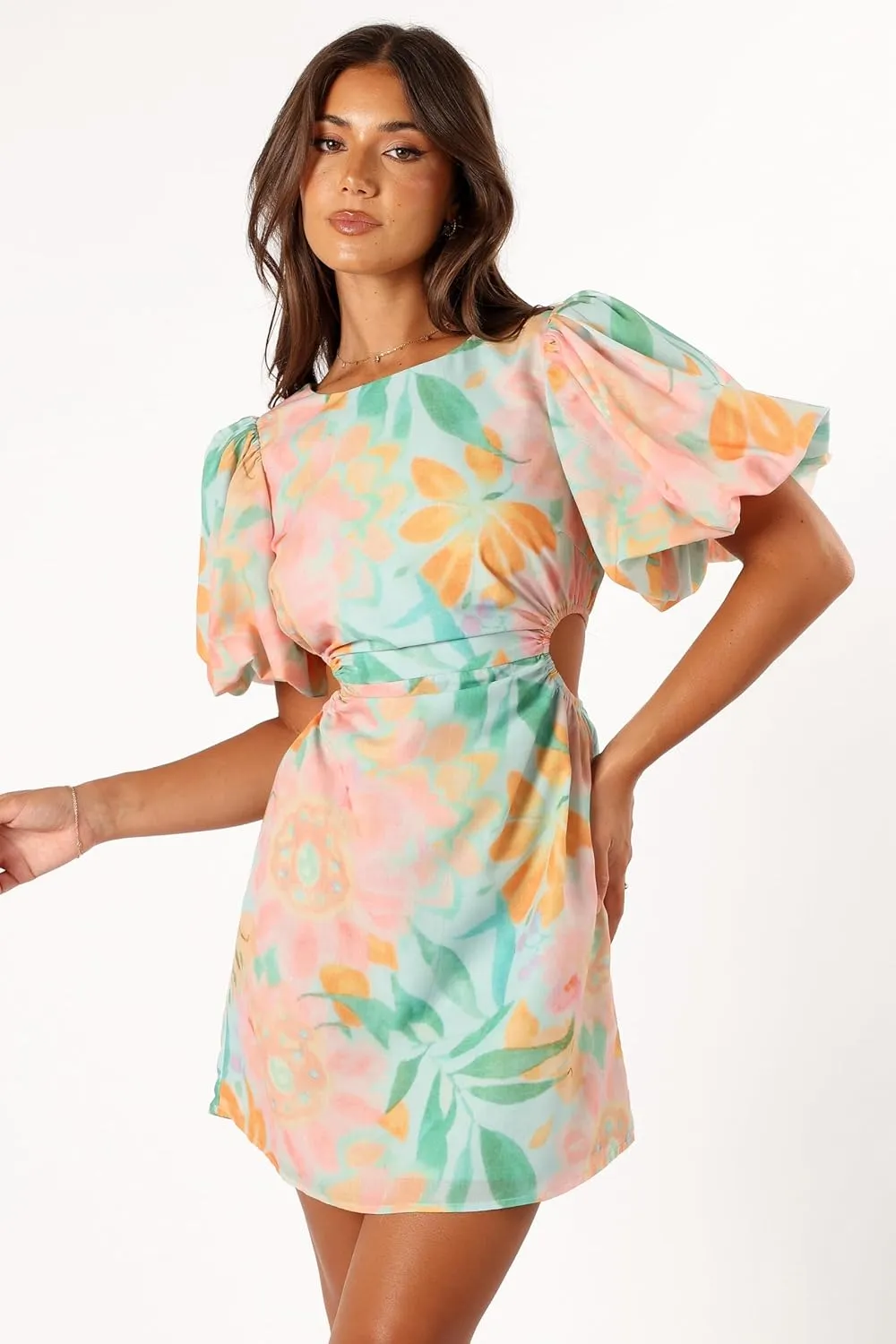 Petal & Pup Women's Natalie Puff Sleeve Mini Dress