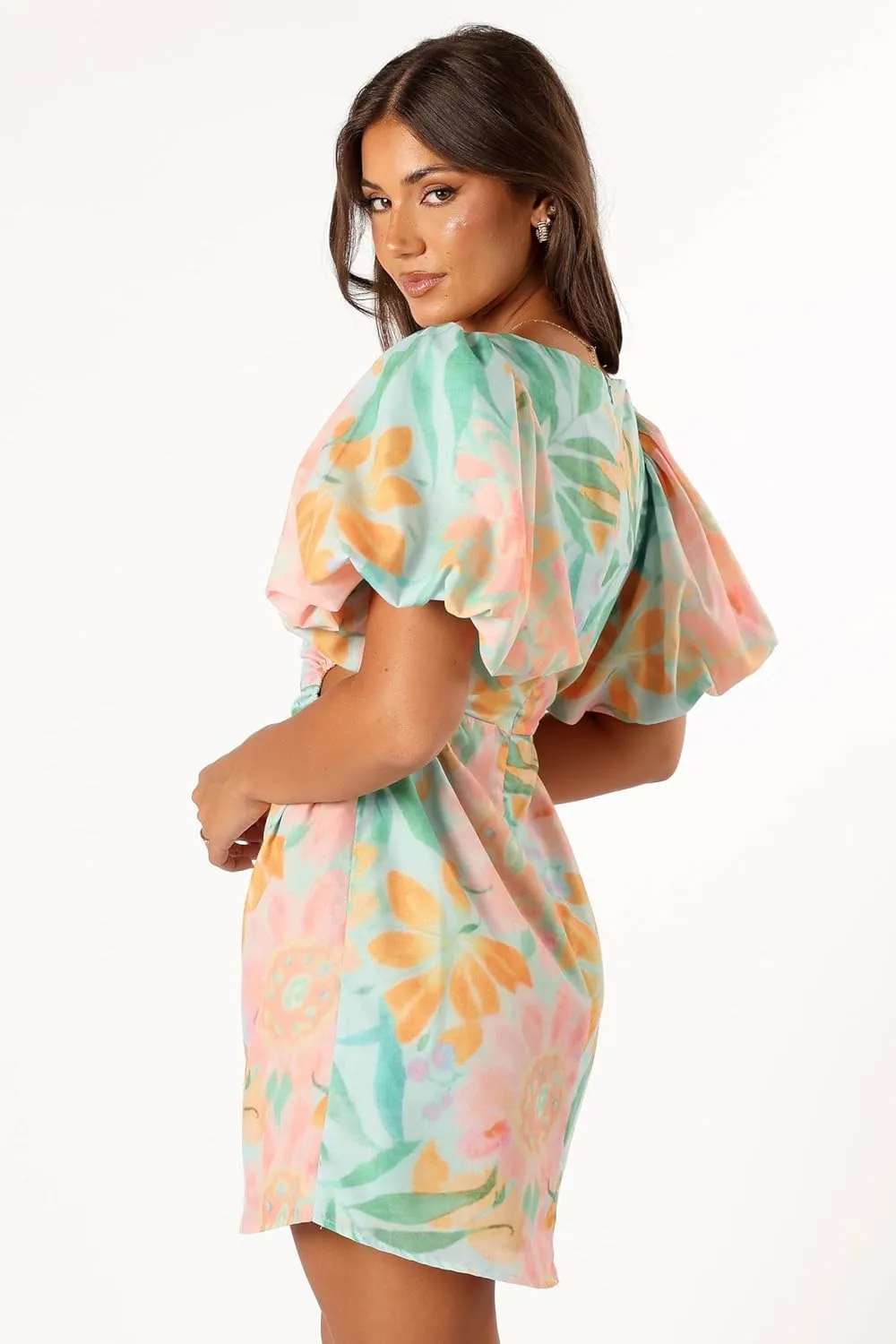 Petal & Pup Women's Natalie Puff Sleeve Mini Dress
