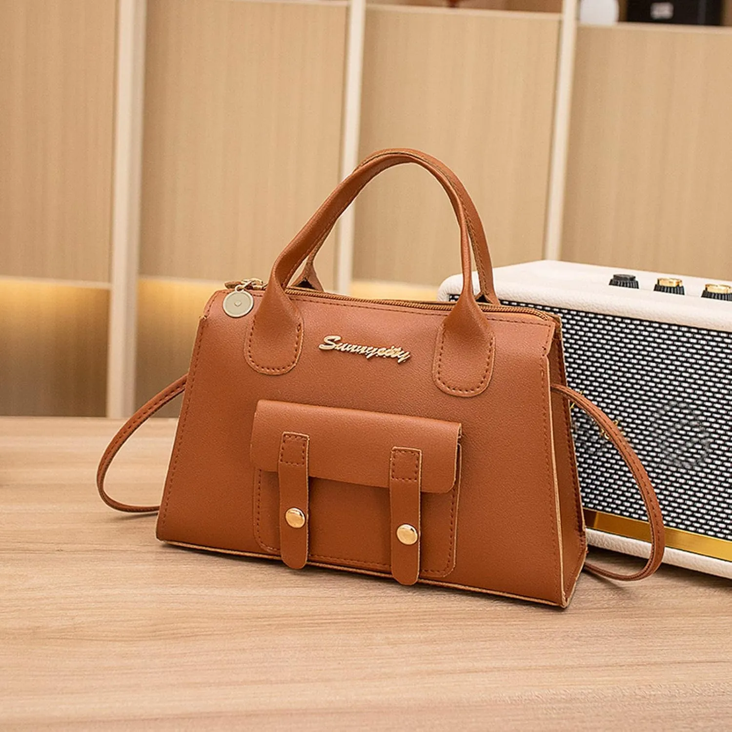 Purses for Women Fashion Pattern Solid Simple Handbag Shoulder Bag Purpose High Capacity Zipper Bag