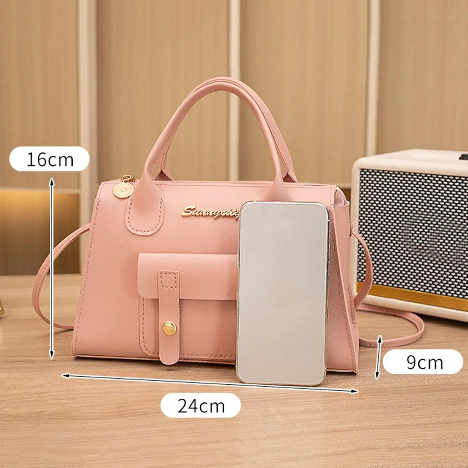 Purses for Women Fashion Pattern Solid Simple Handbag Shoulder Bag Purpose High Capacity Zipper Bag