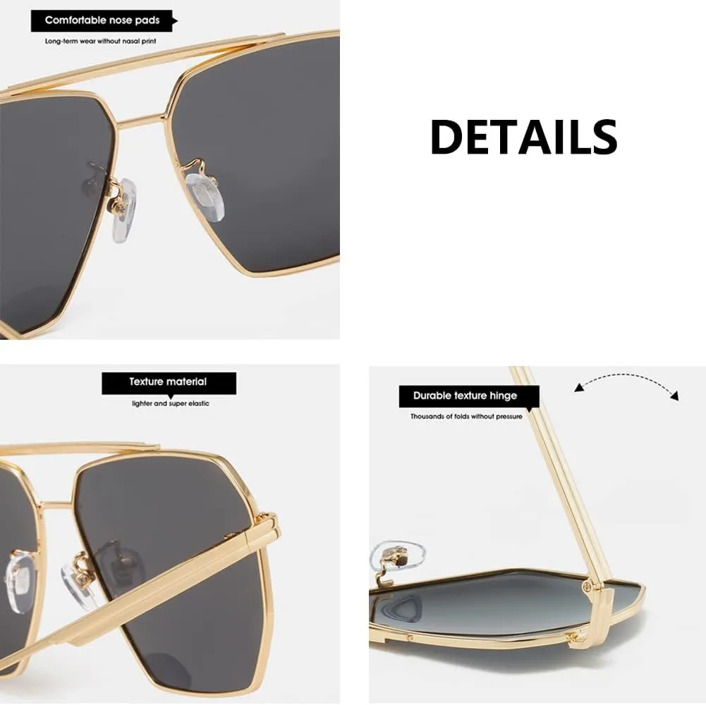 Retro Sunglasses  Oversized Metal Womens Sunglasses Women Polarized Sunglasses Unisex