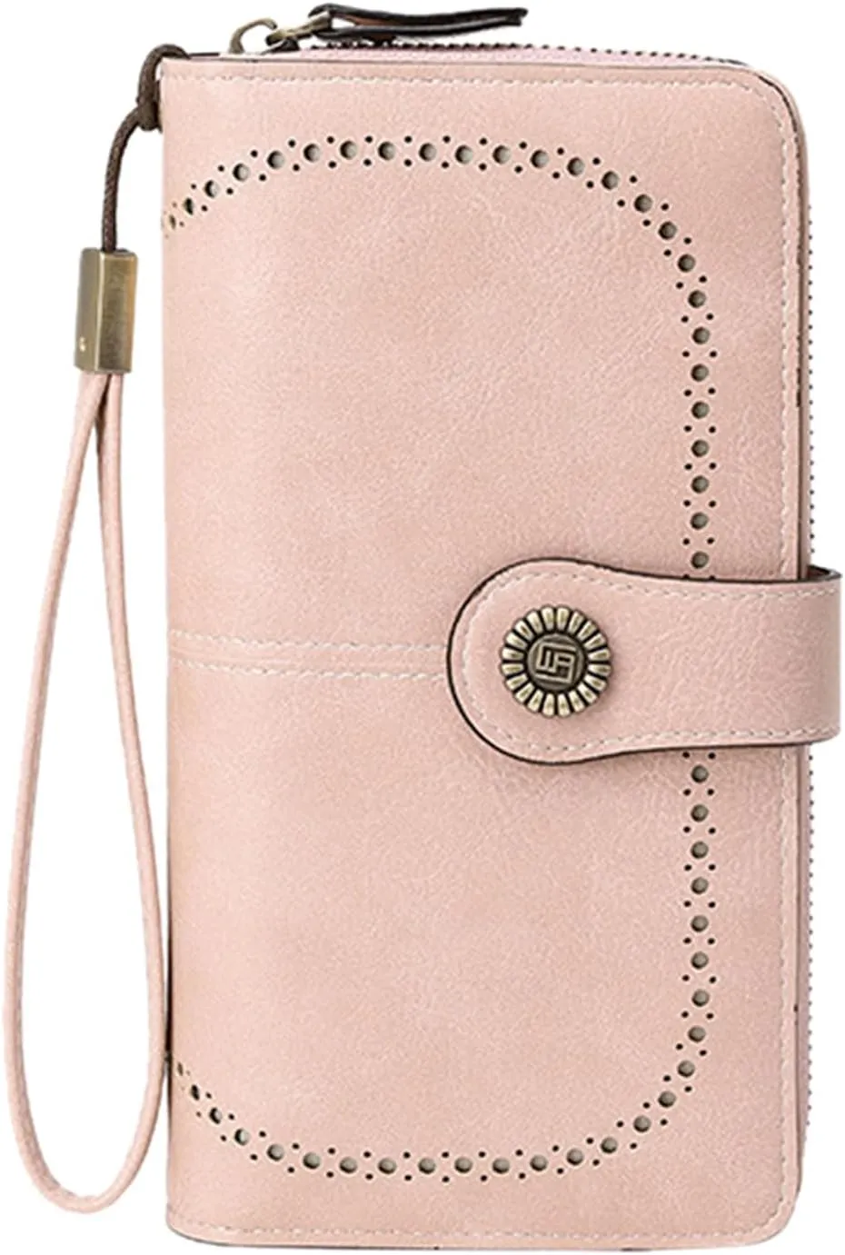 Rfid Wallet Women,2024 New Leather Wallet Wristlet for Women,Large Capacity Bifold Rfid Blocking Zip Around Credit Card Holder Clutch Purses,Travel Wallet for Women Girls Mom Ladies