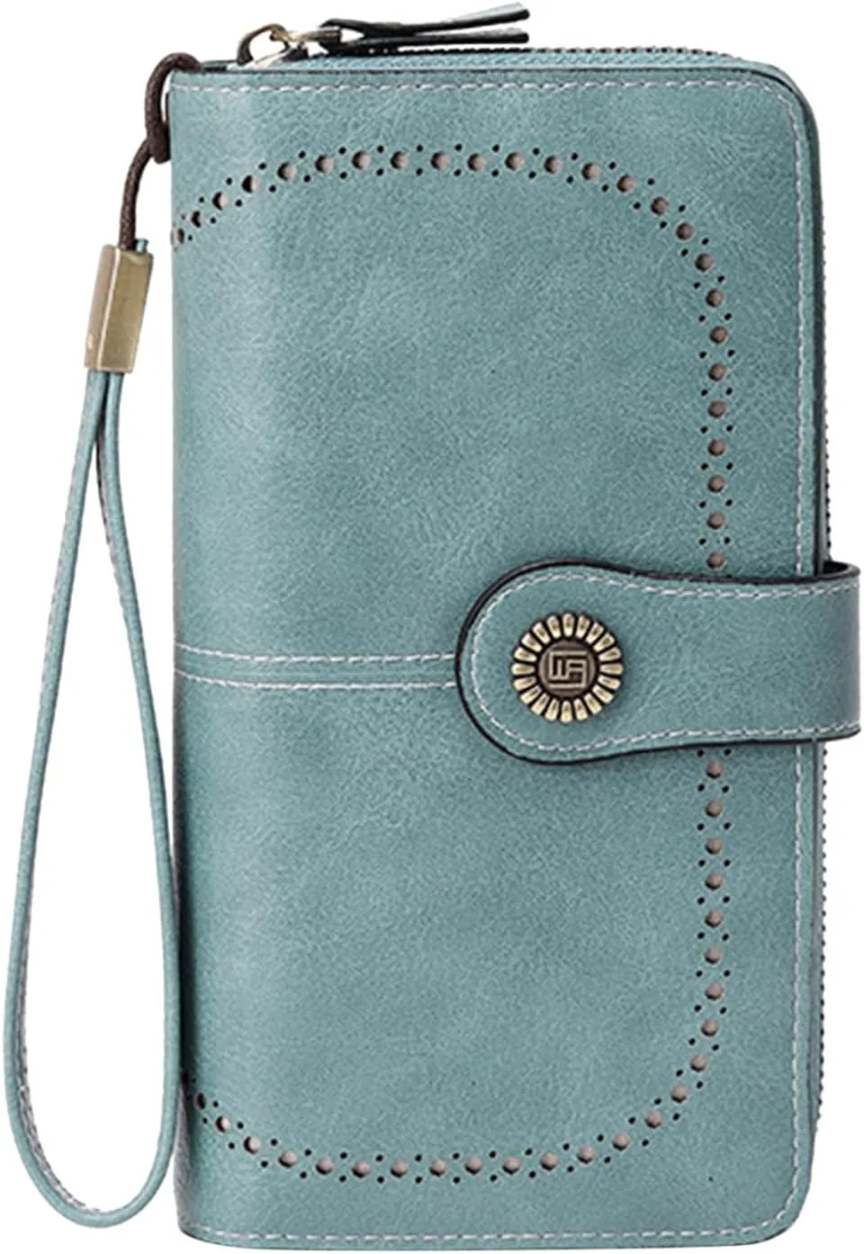 Rfid Wallet Women,2024 New Leather Wristlet Wallets for Women,Rfid Blocking Zip Around Large Capacity Bifold Clutch Purses Credit Card Wallet,Travel Wallet for Girls Mom Ladies Women
