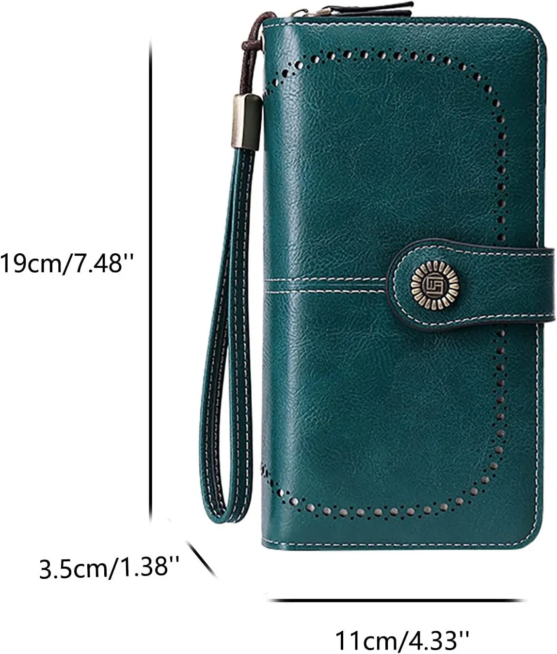 Rfid Wallet Women,Leather Wallet Women Wristlet,Rfid Blocking Bifold Zip Around Large Capacity Credit Card Holder Clutch Purses,Travel Wallet for Women Ladies Mom Girls