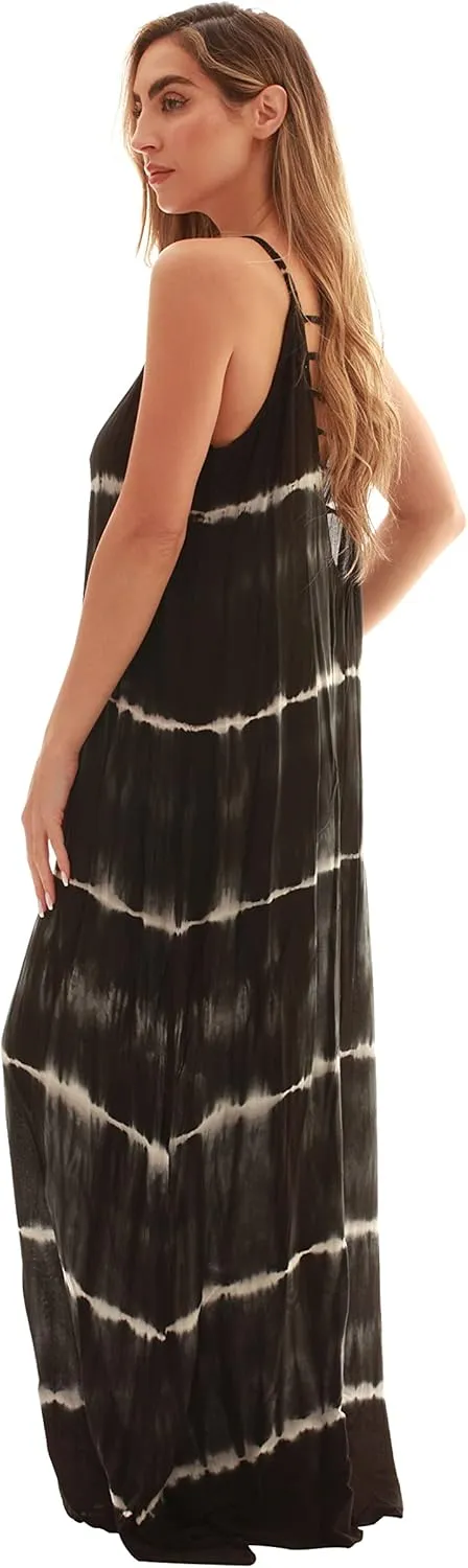 Riviera Sun Tie Dye Spaghetti Strap Maxi Dress