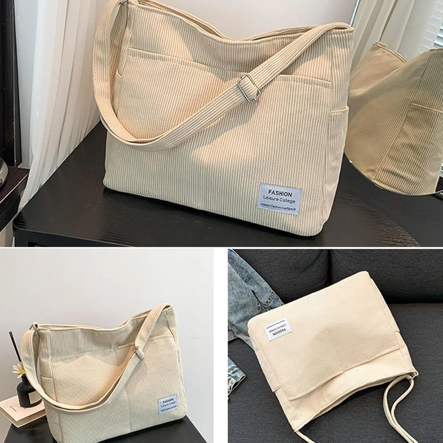 Satchel Bags for Women Purse Crossbody Bags with Pockets Top Handle Shoulder Handbags Versatile Travel Purse(White)