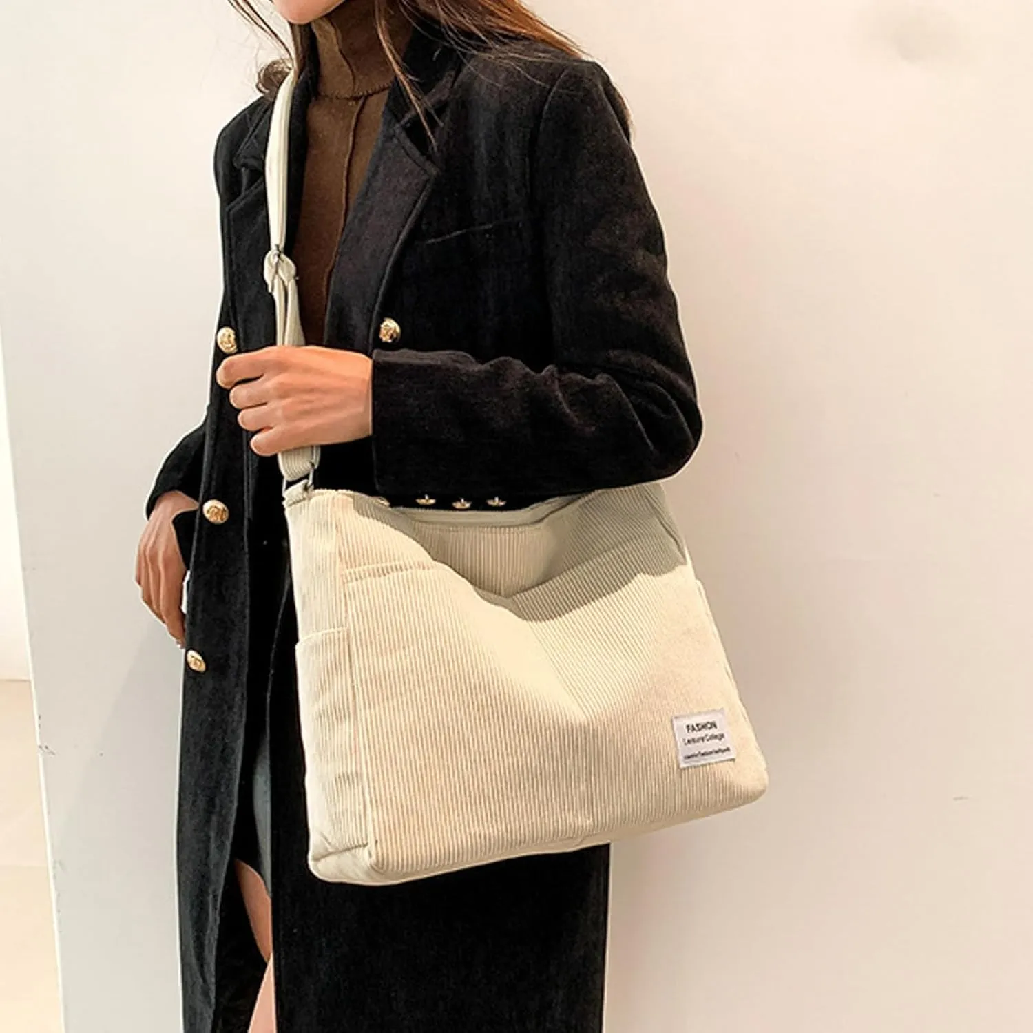 Satchel Bags for Women Purse Crossbody Bags with Pockets Top Handle Shoulder Handbags Versatile Travel Purse(White)