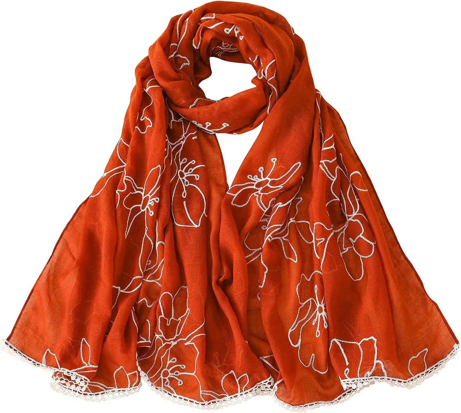 Scarfs for Women Lightweight Print Floral Pattern Scarf Shawl Fashion Scarves Sunscreen Spring Summer Shawls