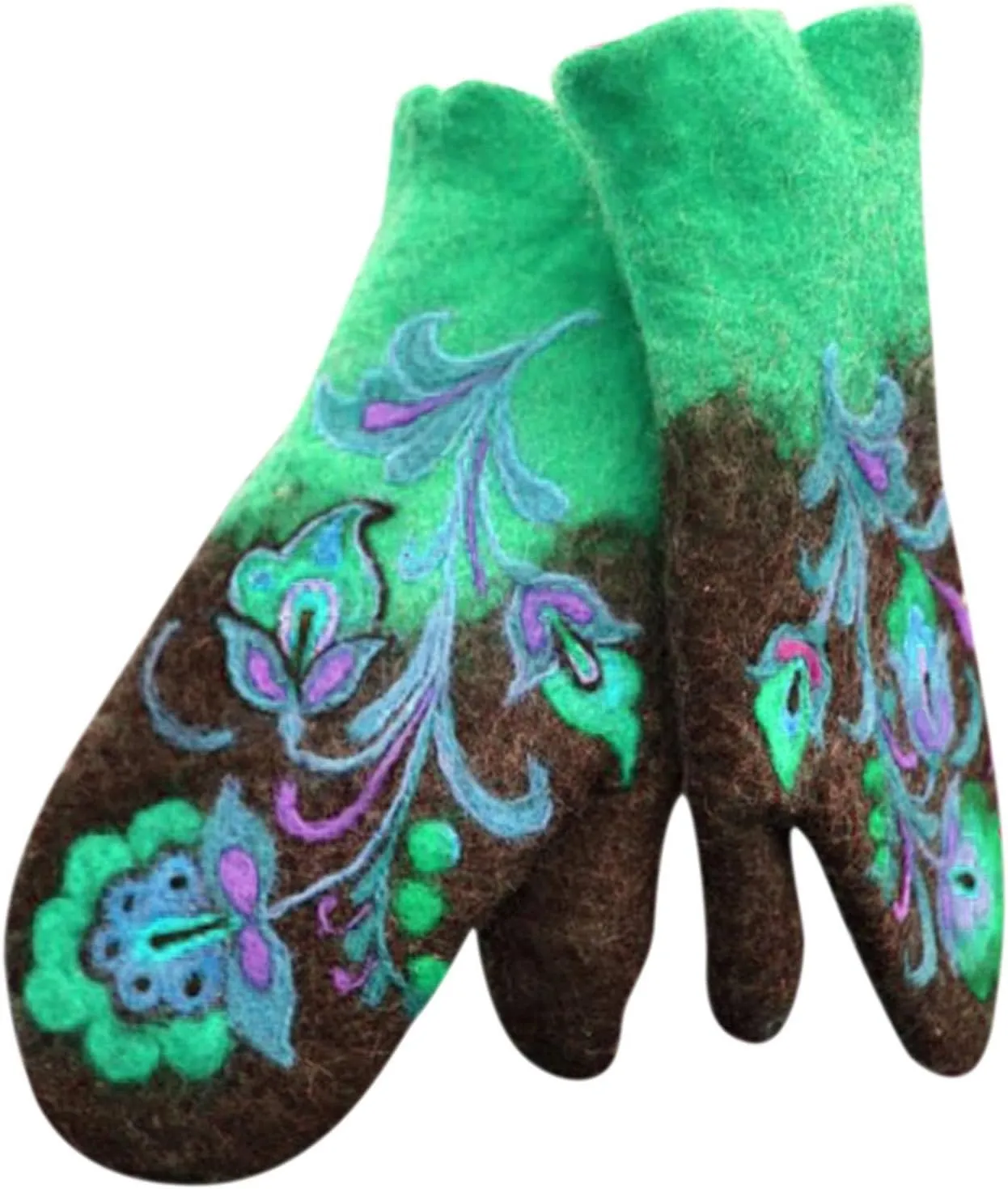 Ski Mittens for Men Women Winter Snow Touchscreen Windproof Winter Gloves Warm for Cold Weather (Green, One Size)