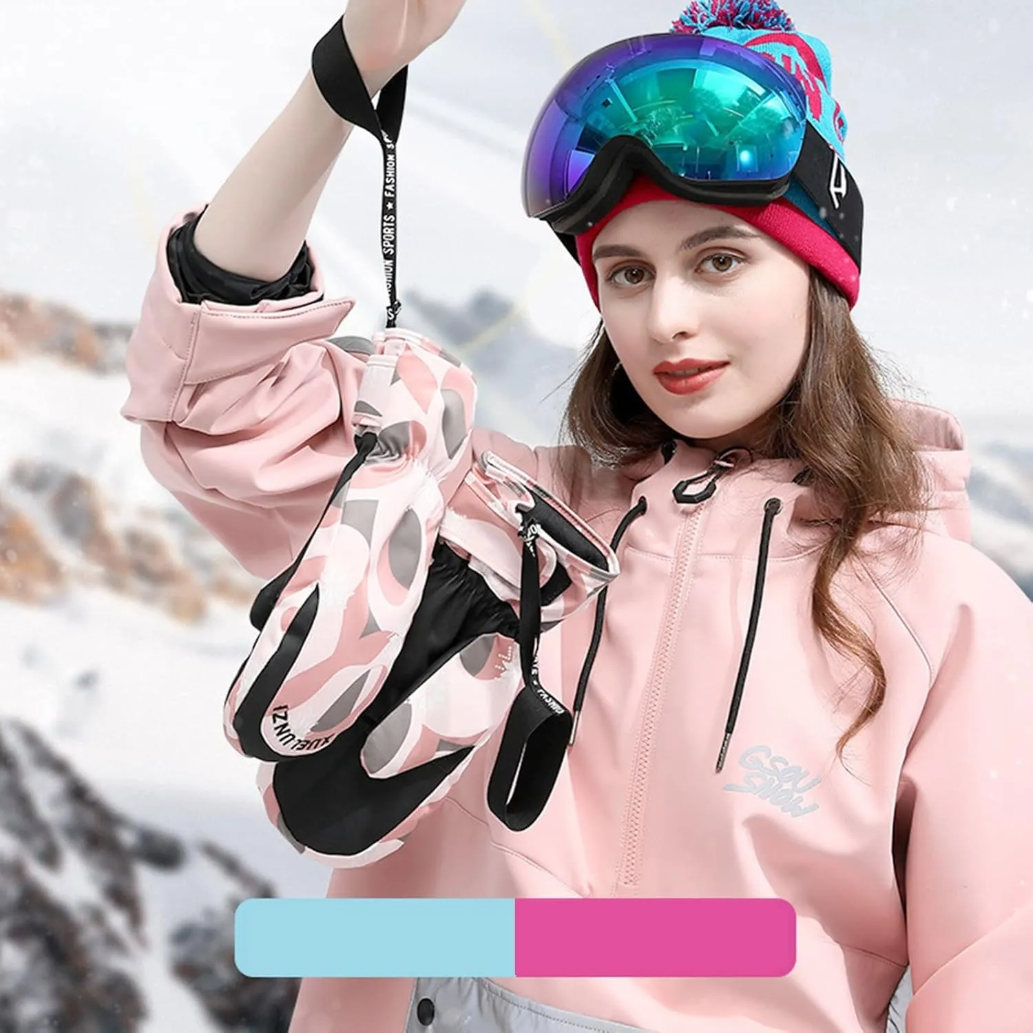 Ski Snow Winter Gloves Warm Touchscreen Glove Windproof Outdoor Motorcycle Mittens Snow Gloves for Men