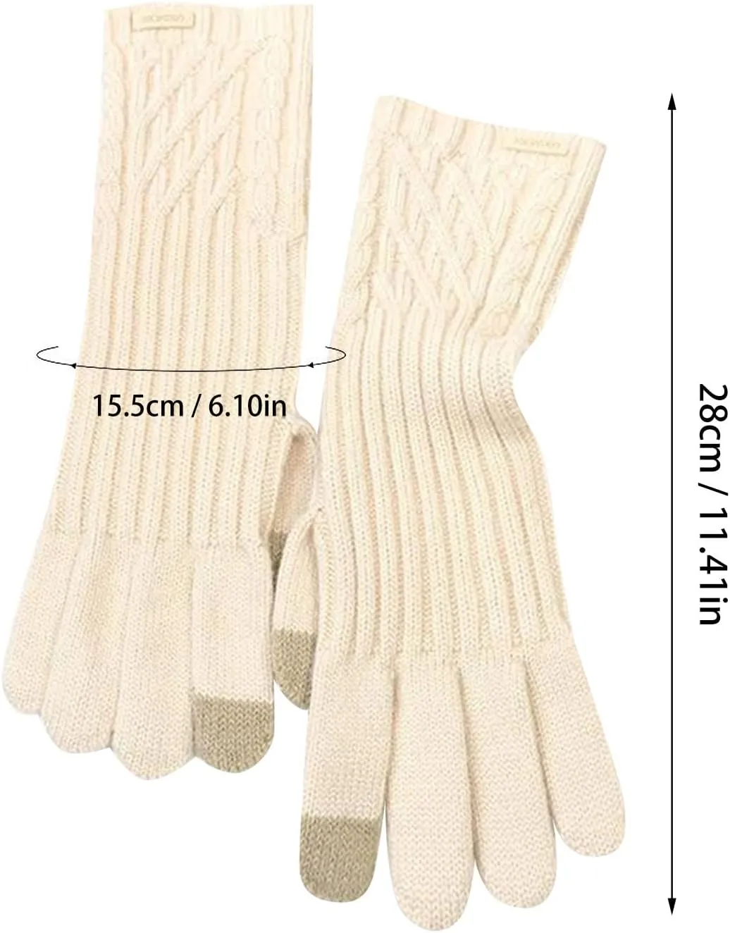 Soft Knit Hat Stretch Gloves Warmth Ladies Gloves Winter Soft Stretch Touchscreen Splash Snow Gloves Winter Glives