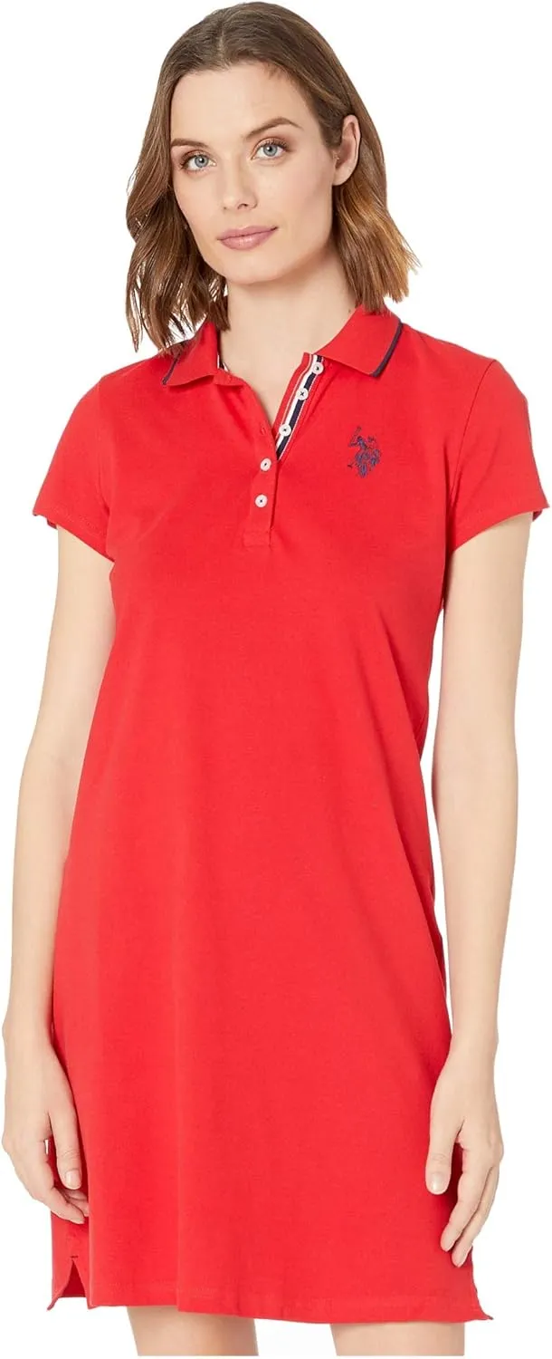 TIPPED POLO DRESS
