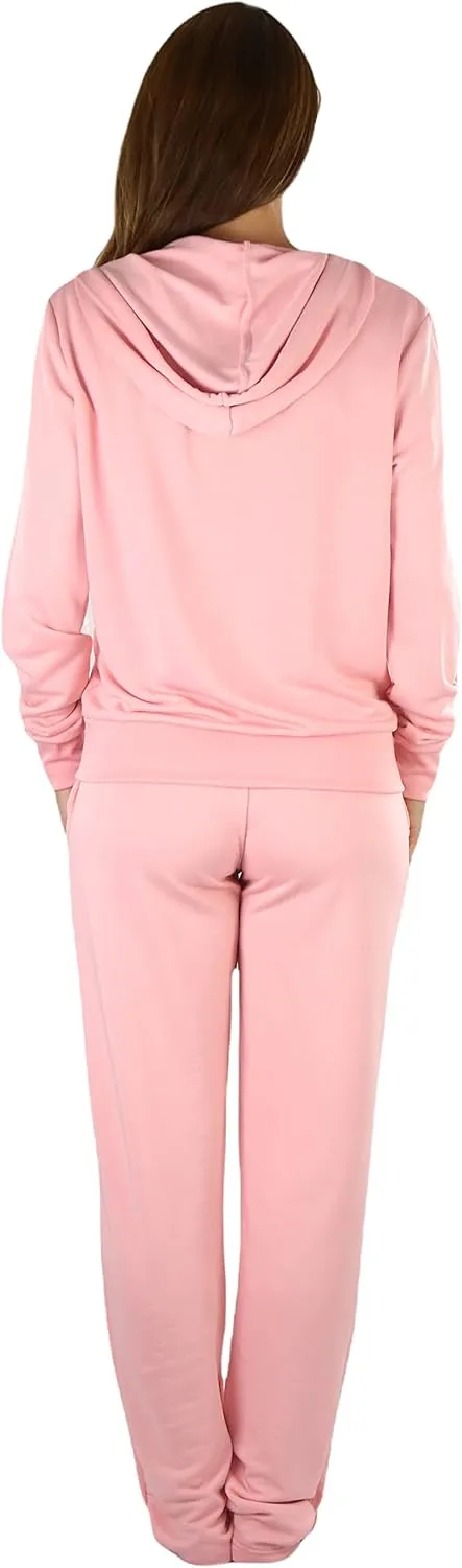 ToBeInStyle Women's French Terry Activewear Hooded Jacket & Pants