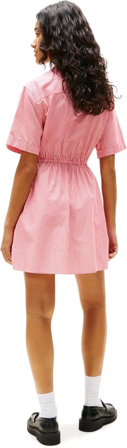 Tommy Jeans Women's Casual Shirt Dress with Mini Stripe