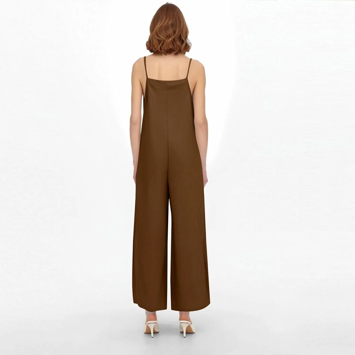 Wide Leg Jumpsuits for Women Solid Color Floral Patchwork Beach Vacation Overalls Wide Leg Summer Spring Rompers