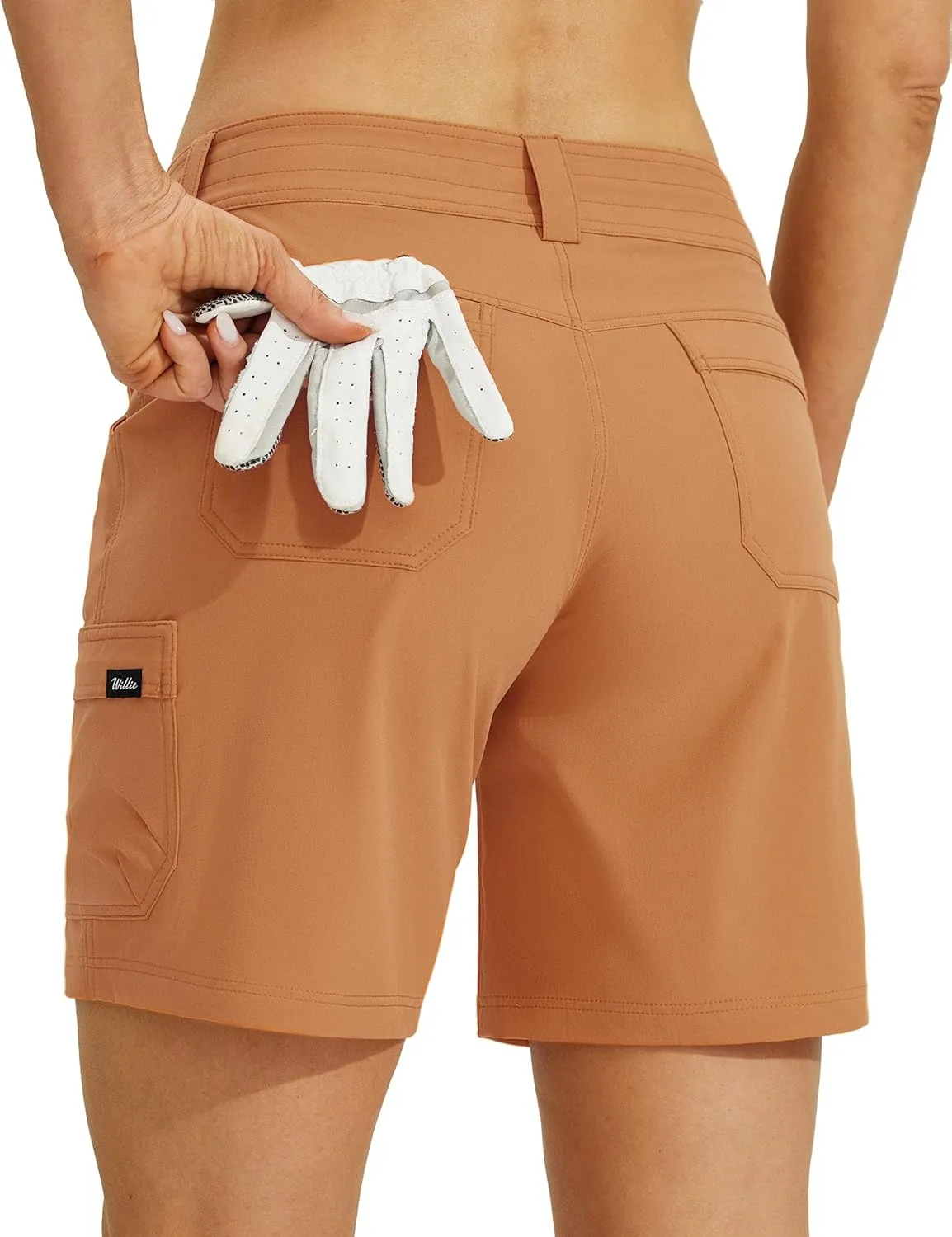 Willit Women's Golf Hiking Shorts Cargo Quick Dry Athletic Shorts Casual Summer Shorts with Pockets 7"
