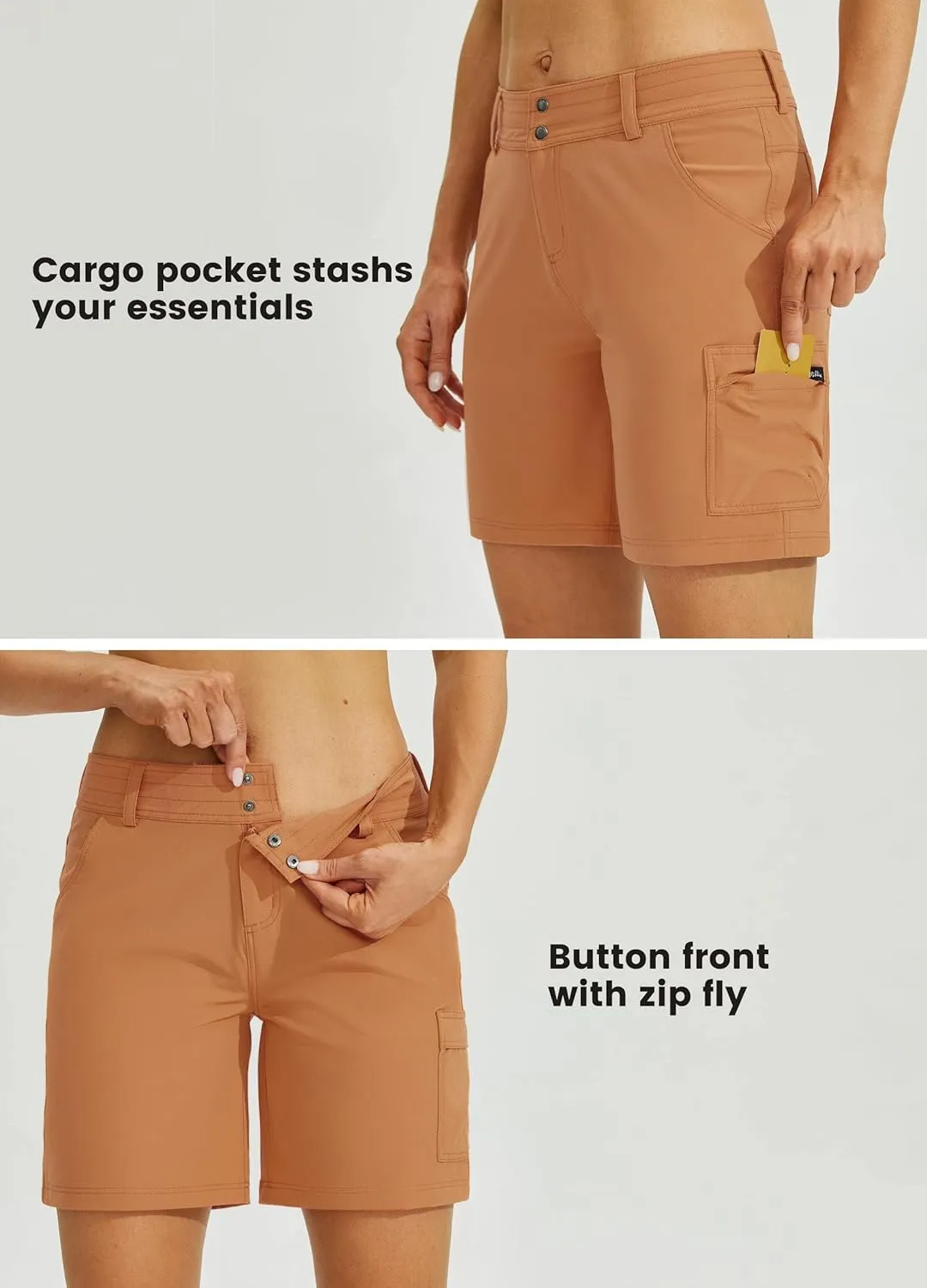 Willit Women's Golf Hiking Shorts Cargo Quick Dry Athletic Shorts Casual Summer Shorts with Pockets 7"