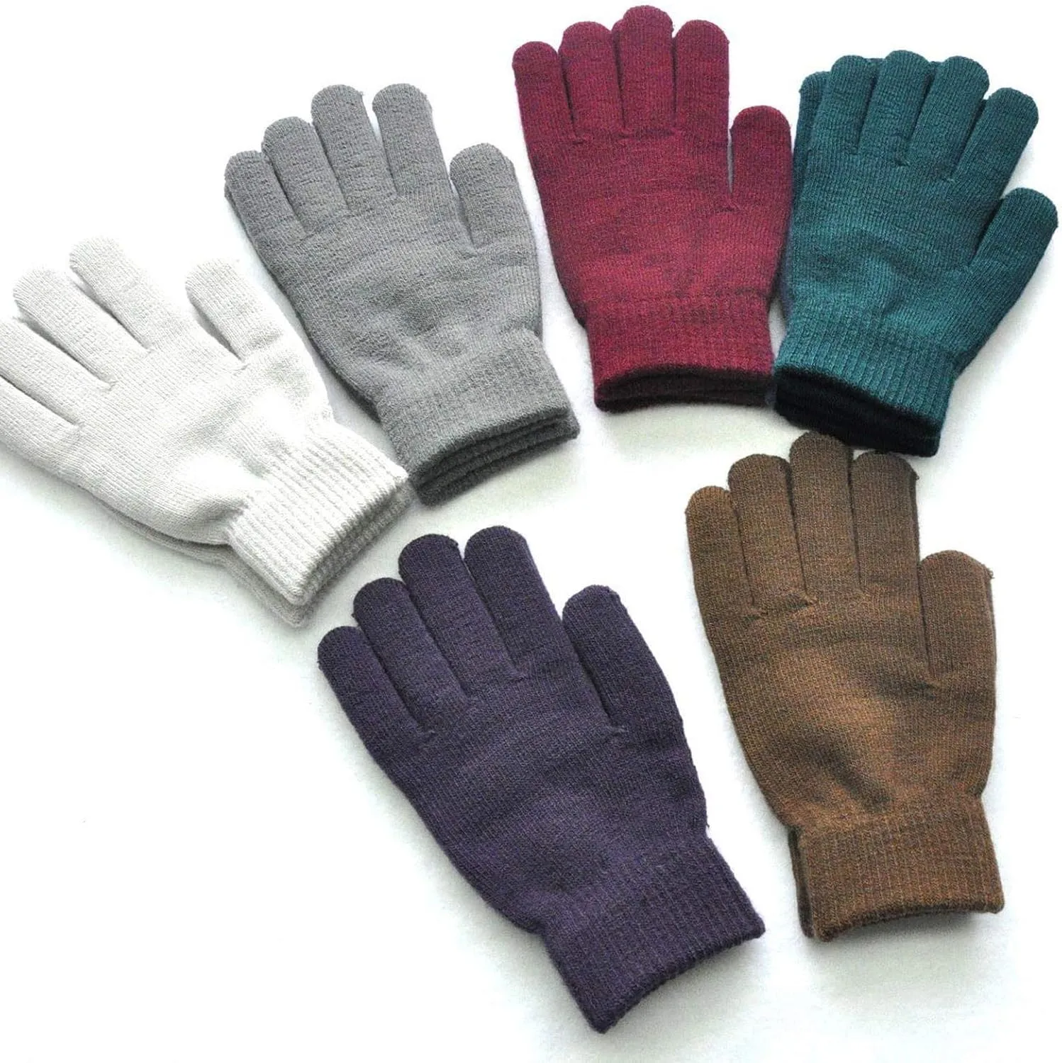 Winter Knitted Gloves Stretchy Warm Knit Gloves for Men Women Mens Gloves for Cold Weather Thin Wool Gloves