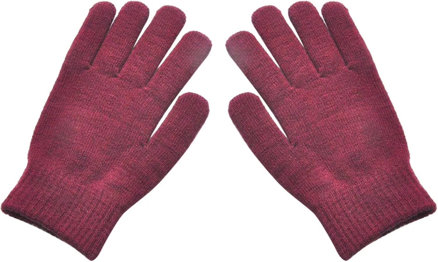 Winter Knitted Gloves Stretchy Warm Knit Gloves for Men Women Mens Gloves for Cold Weather Thin Wool Gloves
