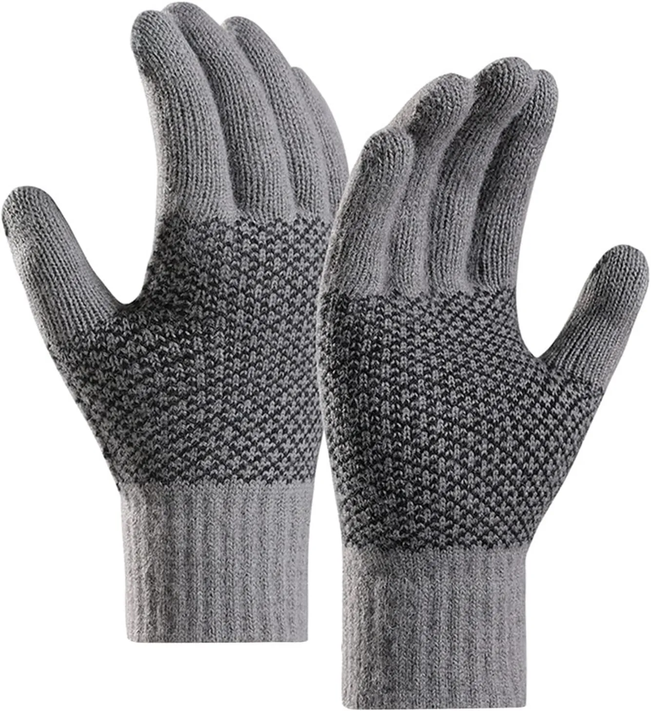Winter Ski Gloves For Cold Weather Thermal Knit Cuff Cable Women Warm Elastic Touchscreen Gloves For Driving