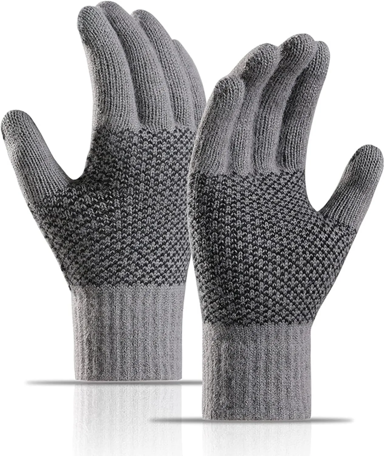 Winter Ski Gloves For Cold Weather Thermal Knit Cuff Cable Women Warm Elastic Touchscreen Gloves For Driving
