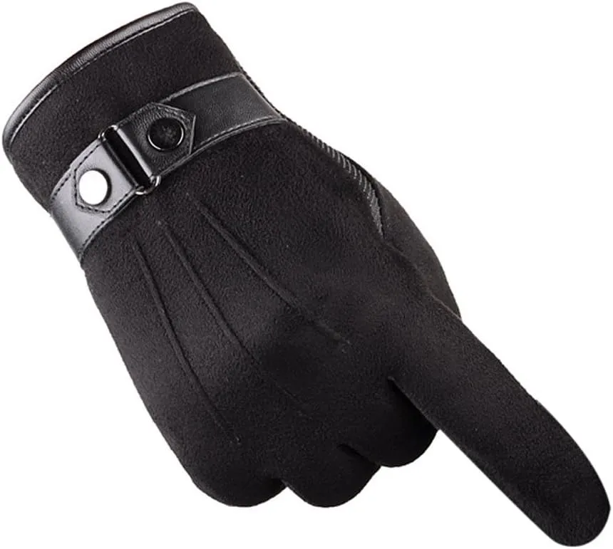 Winter Warm Gloves Touchscreen Ski Gloves Windproof Gloves for Men Women Running Hiking Ski Gloves (Black, One Size)