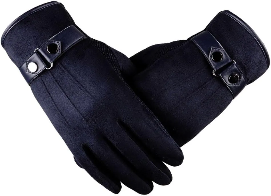 Winter Warm Gloves Touchscreen Ski Gloves Windproof Gloves for Men Women Running Hiking Ski Gloves (Black, One Size)