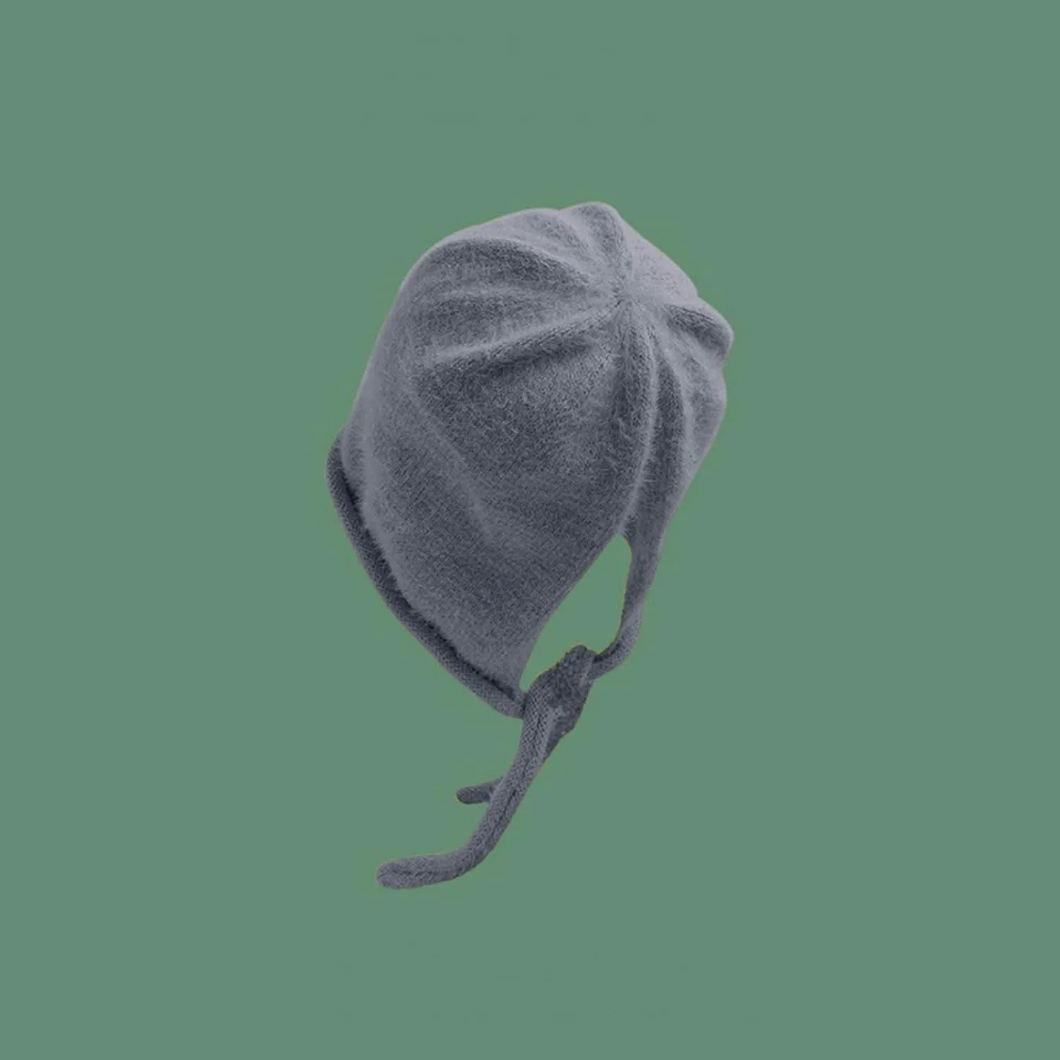 Women Fashion Winter Knitted Beanie Hat with Earflaps Faux Fur Pom Fleece Lined Thick Warm Ribbed Wide Brim Cap