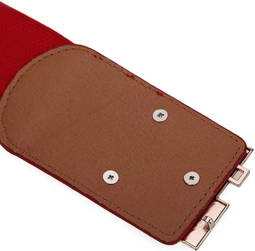 Women Stretchy Belt Wide Elastic Stretch Waist Belt Waistband for Ladies Dresses