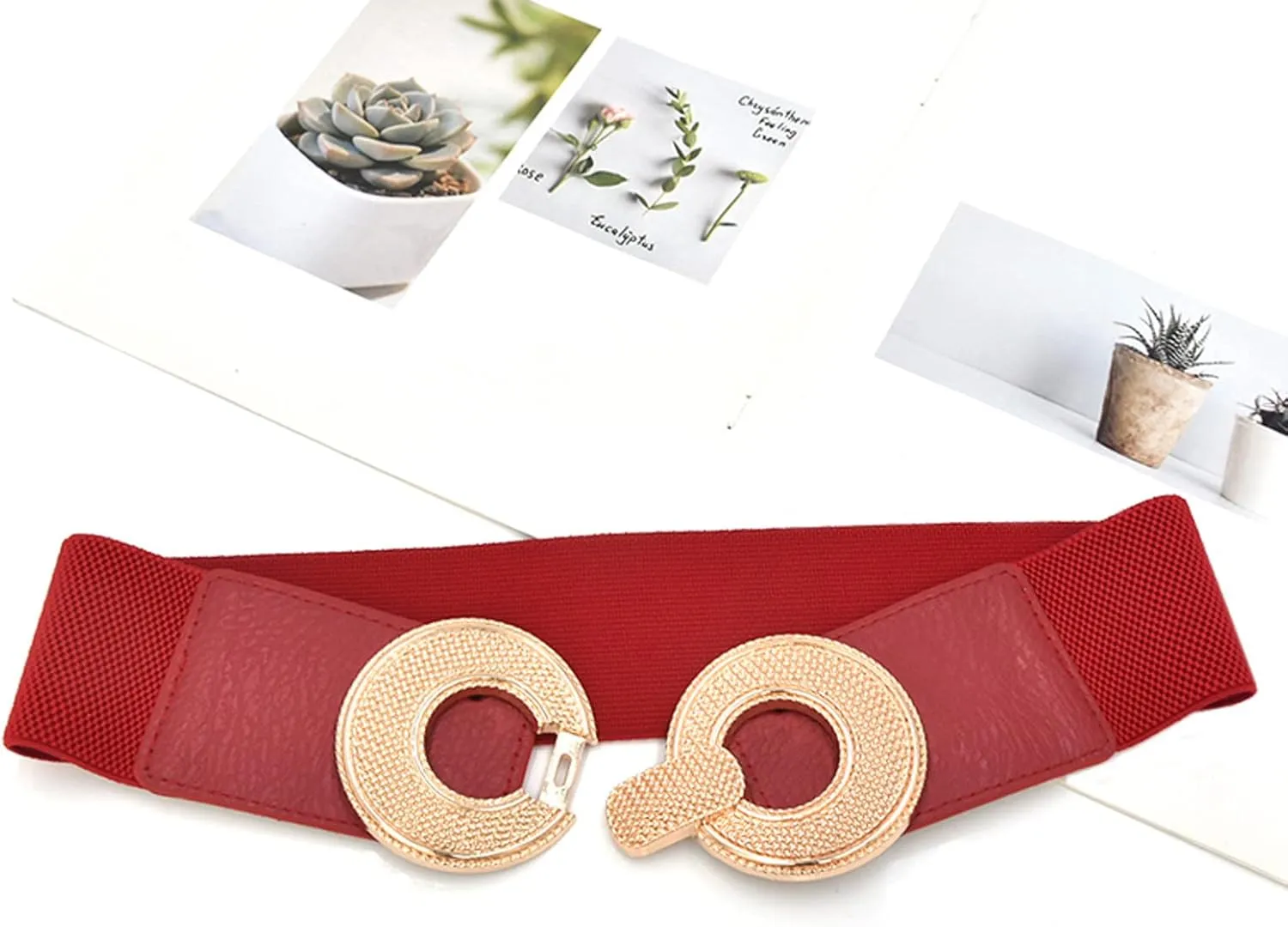 Women Wide Elastic Belt Stretch Retro Cinch Belt Waistband for Jeans Dresses