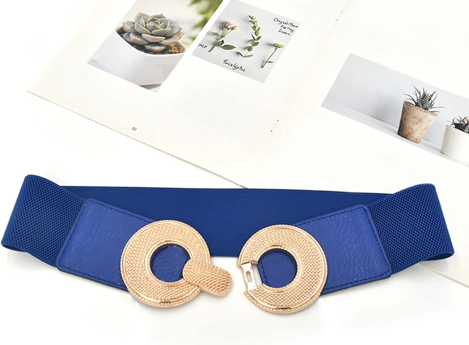 Women Wide Elastic Belt Stretch Retro Cinch Belt Waistband for Jeans Dresses