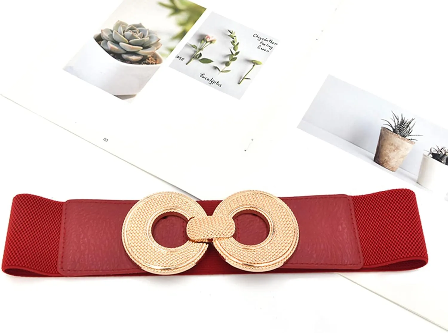 Women Wide Elastic Belt Stretch Retro Cinch Belt Waistband for Jeans Dresses
