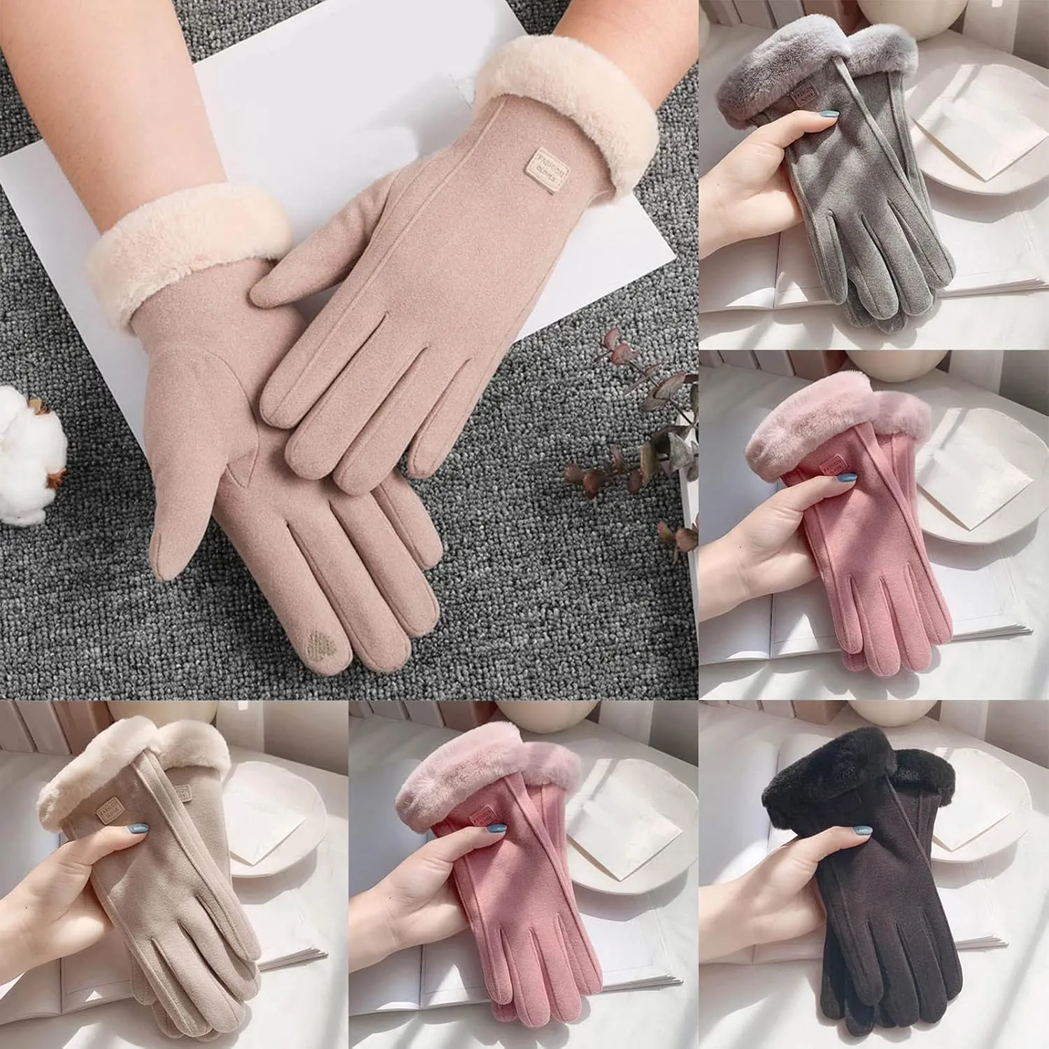 Women Winter Gloves with Toucscreen Fingers, Warm Touc Screen Glove Lined for Cold Weather Thermal & Driving