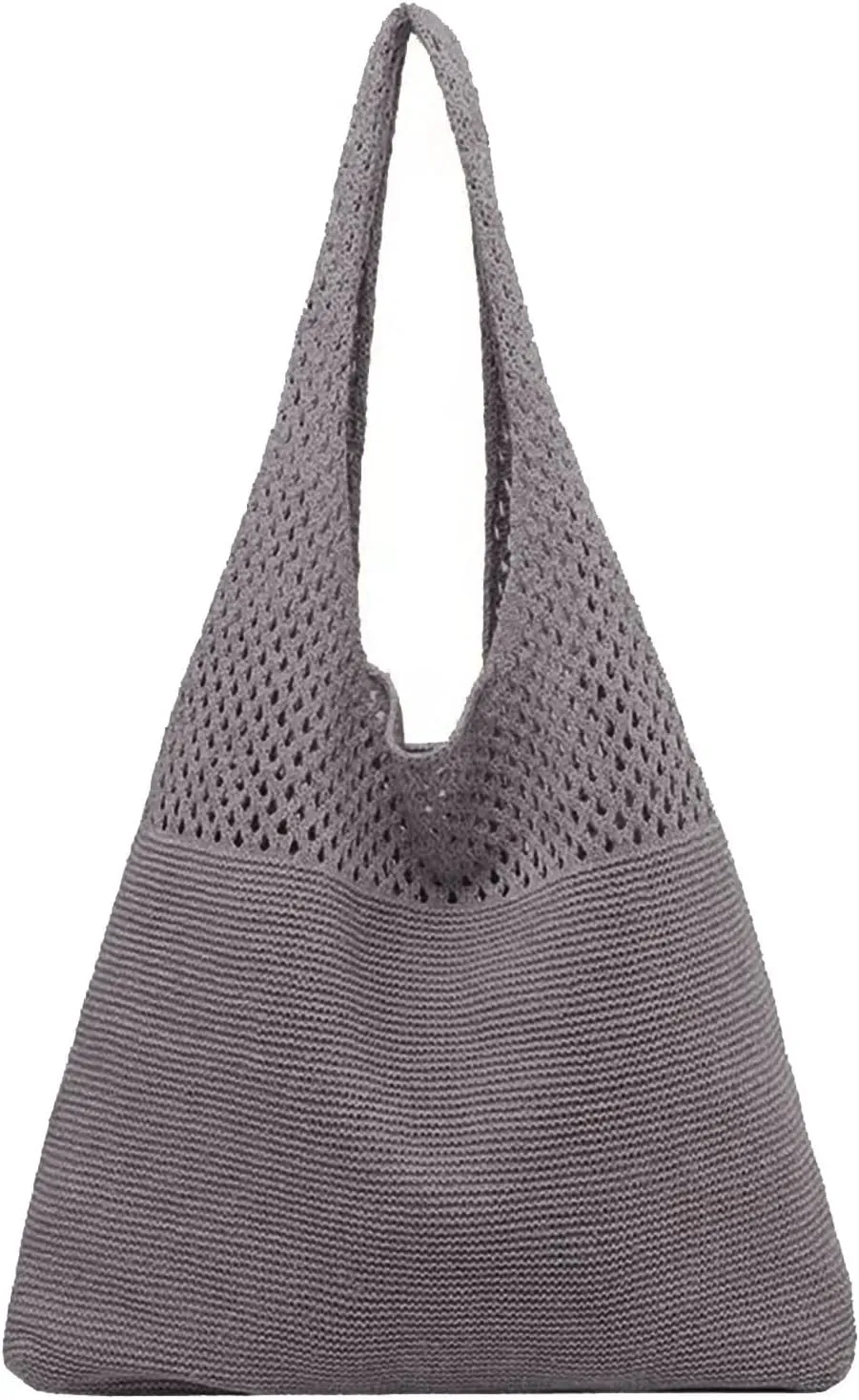 Women's Canvas Tote Bags with Zipper Crossbody Purses and Handbags Lightweight Pocketbook Lightweight Puffer Bag(Dark Gray)