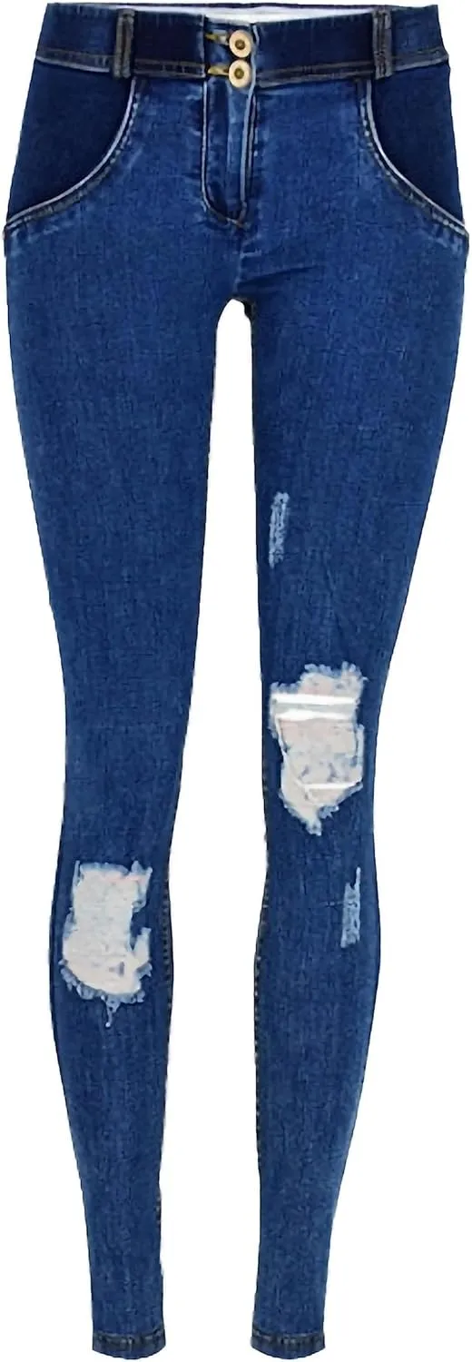 Women's Low Rise Push Up Jeans