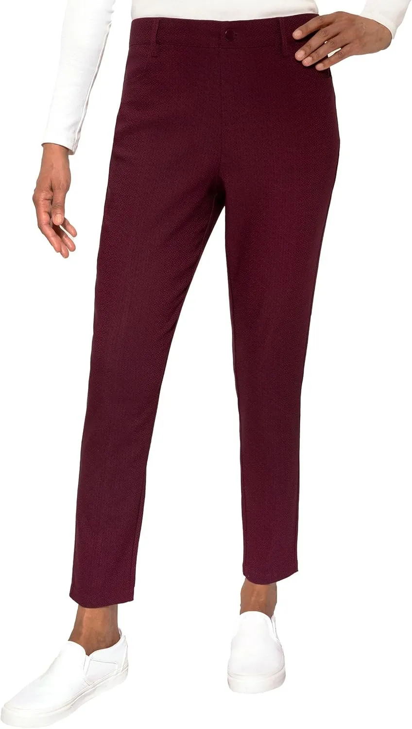 Women's Textured Pull On Pants