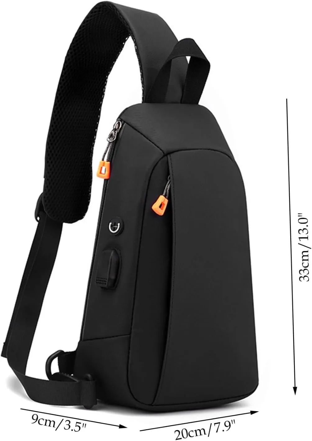 Women's Trendy Crossbody Bag Soft Leather Travel Purse Crossbody Wallet Purses with Card Slots Sports Backpack(Black)